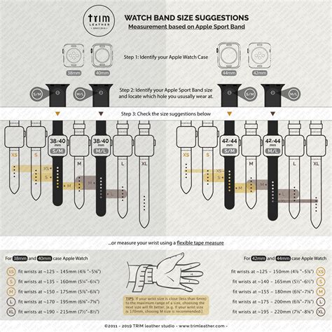 cartier watch strap size chart